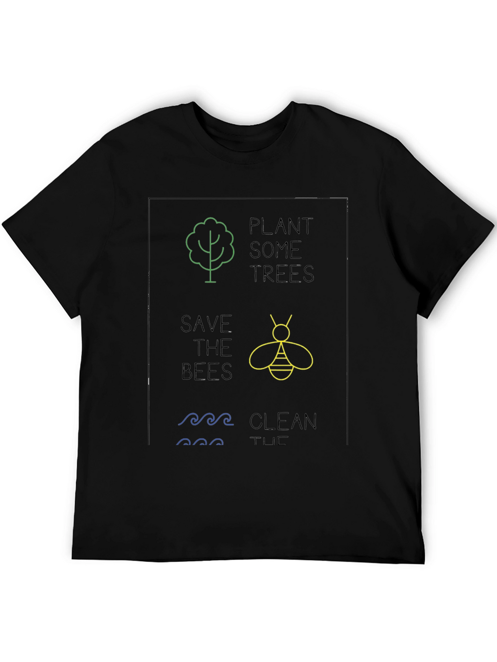 Eco-Friendly Graphic Tee - Plant Trees Save Bees