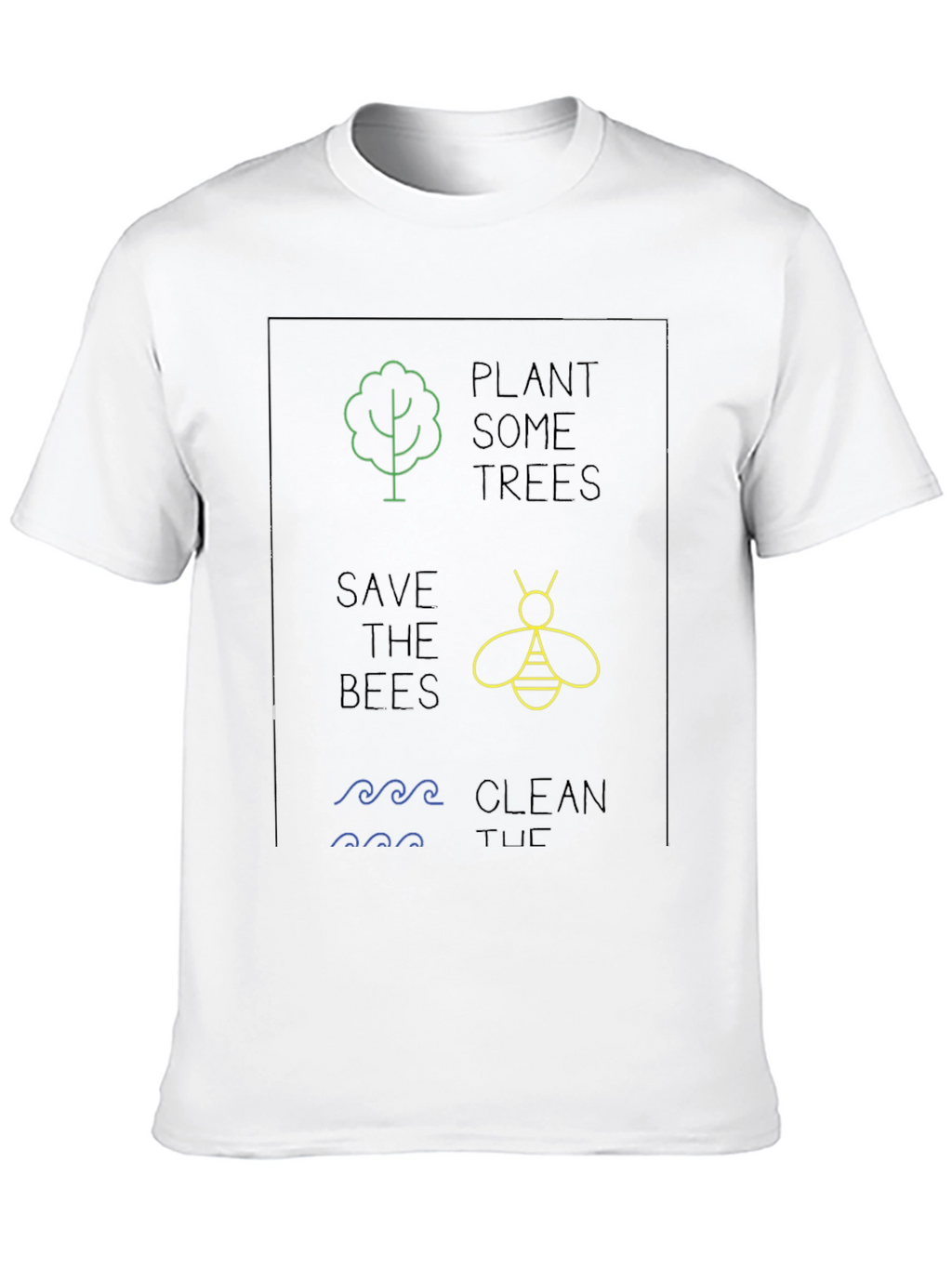 Eco-Friendly Graphic Tee - Plant Trees Save Bees