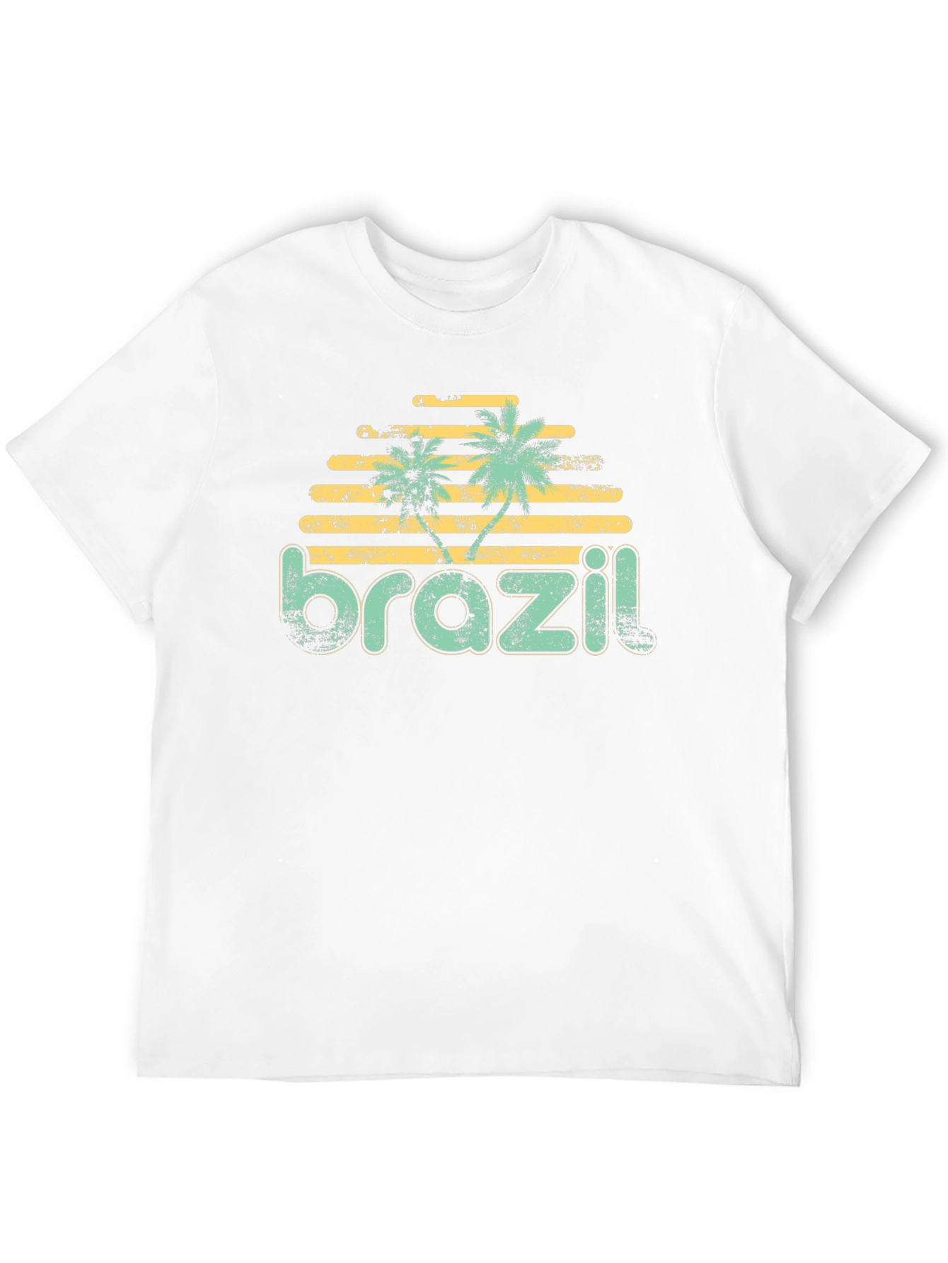 Retro Brazil T-Shirt Palm Tree Design