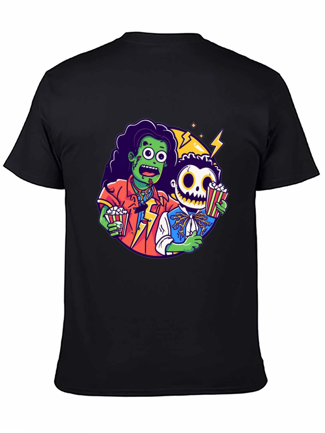 Zombie & Skeleton Halloween Movie T-Shirt