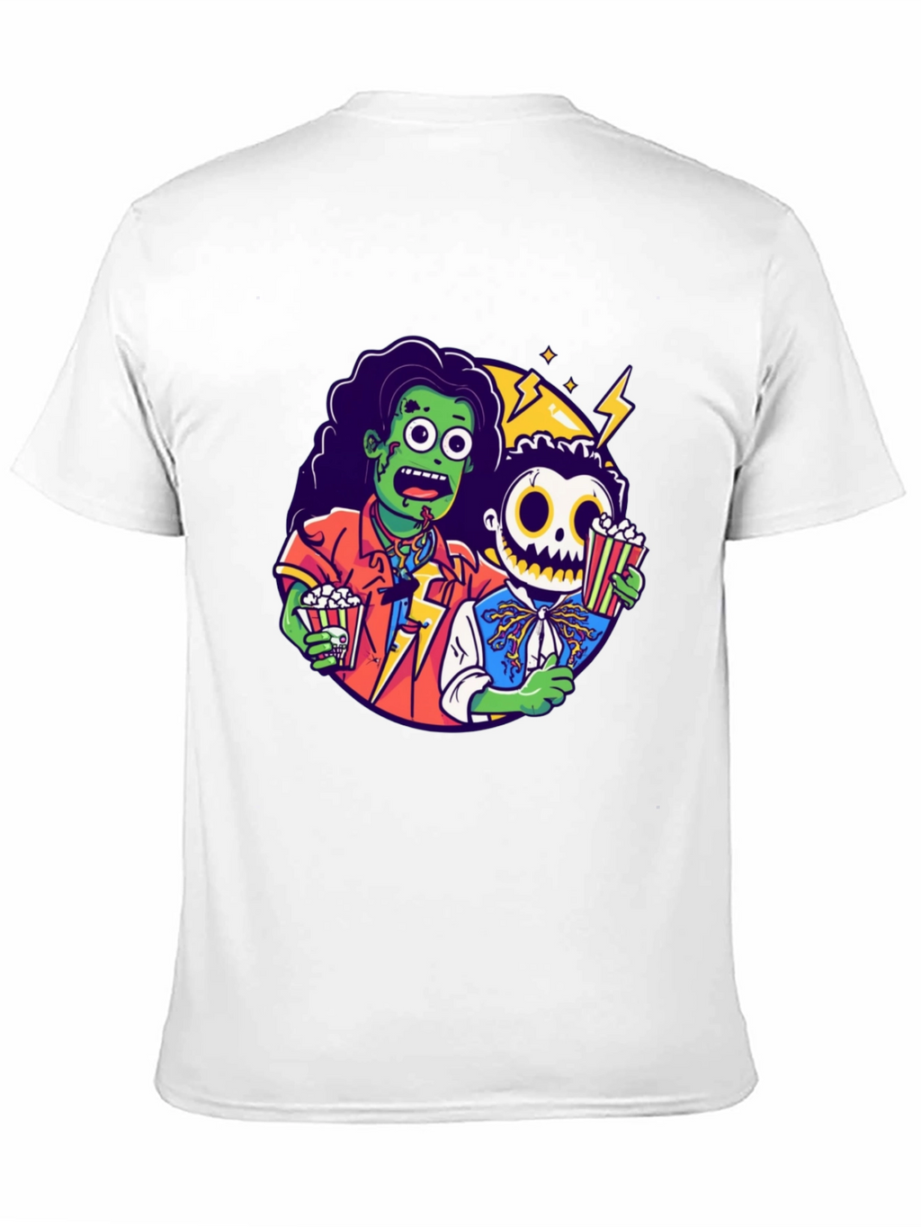 Zombie & Skeleton Halloween Movie T-Shirt
