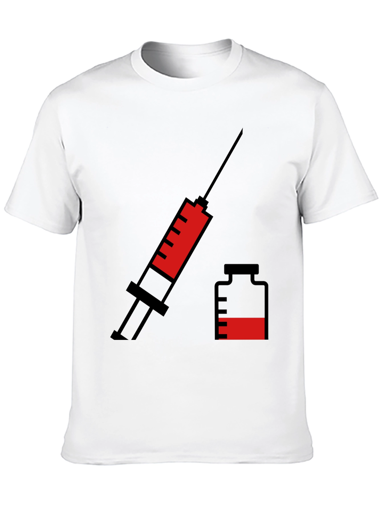 Vaccination T-Shirt - Syringe & Vial Graphic Tee