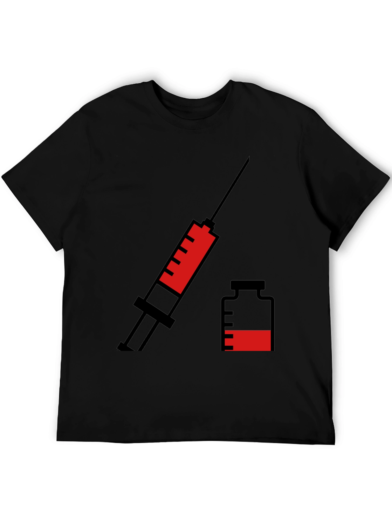 Vaccination T-Shirt - Syringe & Vial Graphic Tee