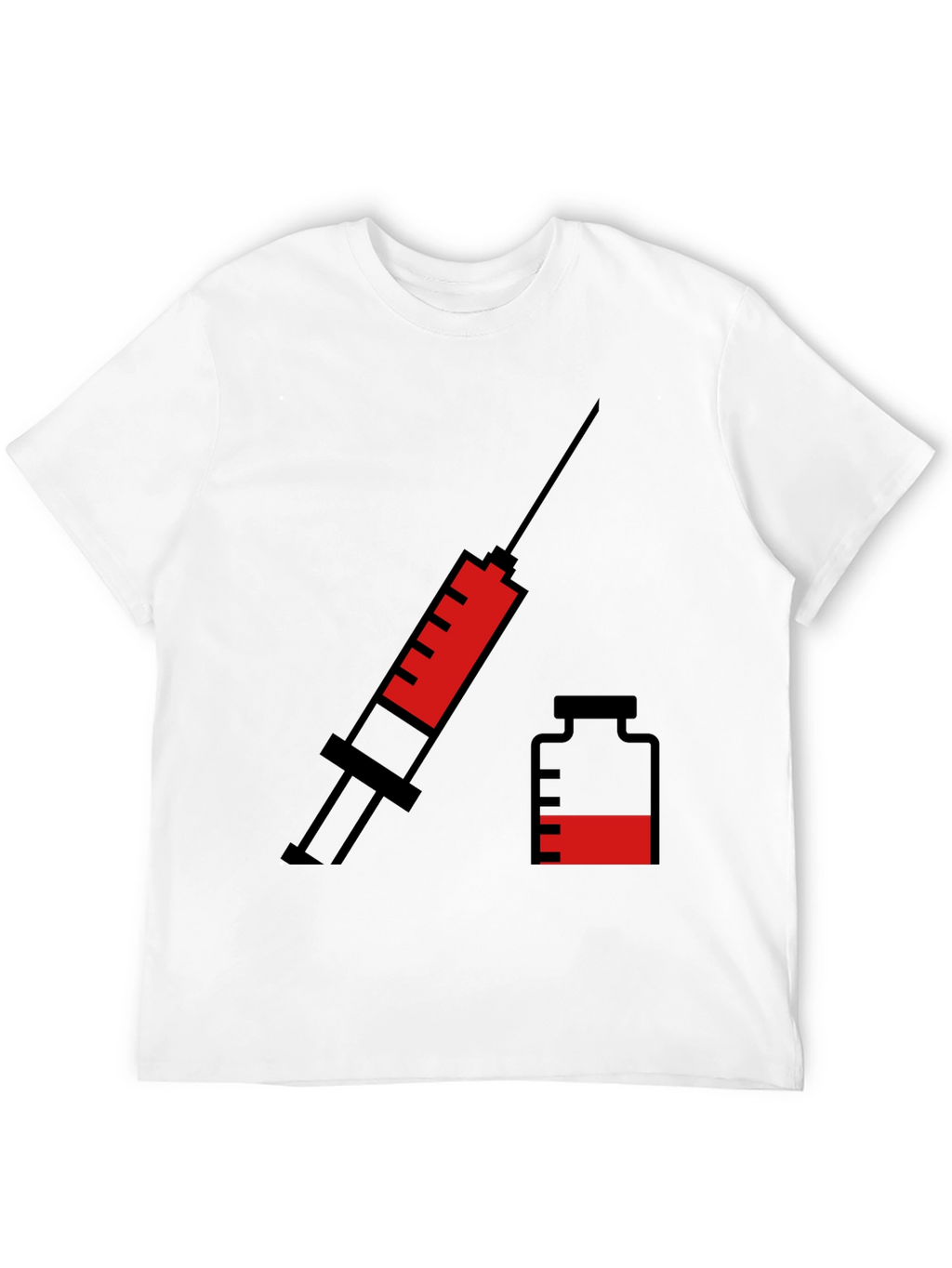 Vaccination T-Shirt - Syringe & Vial Graphic Tee
