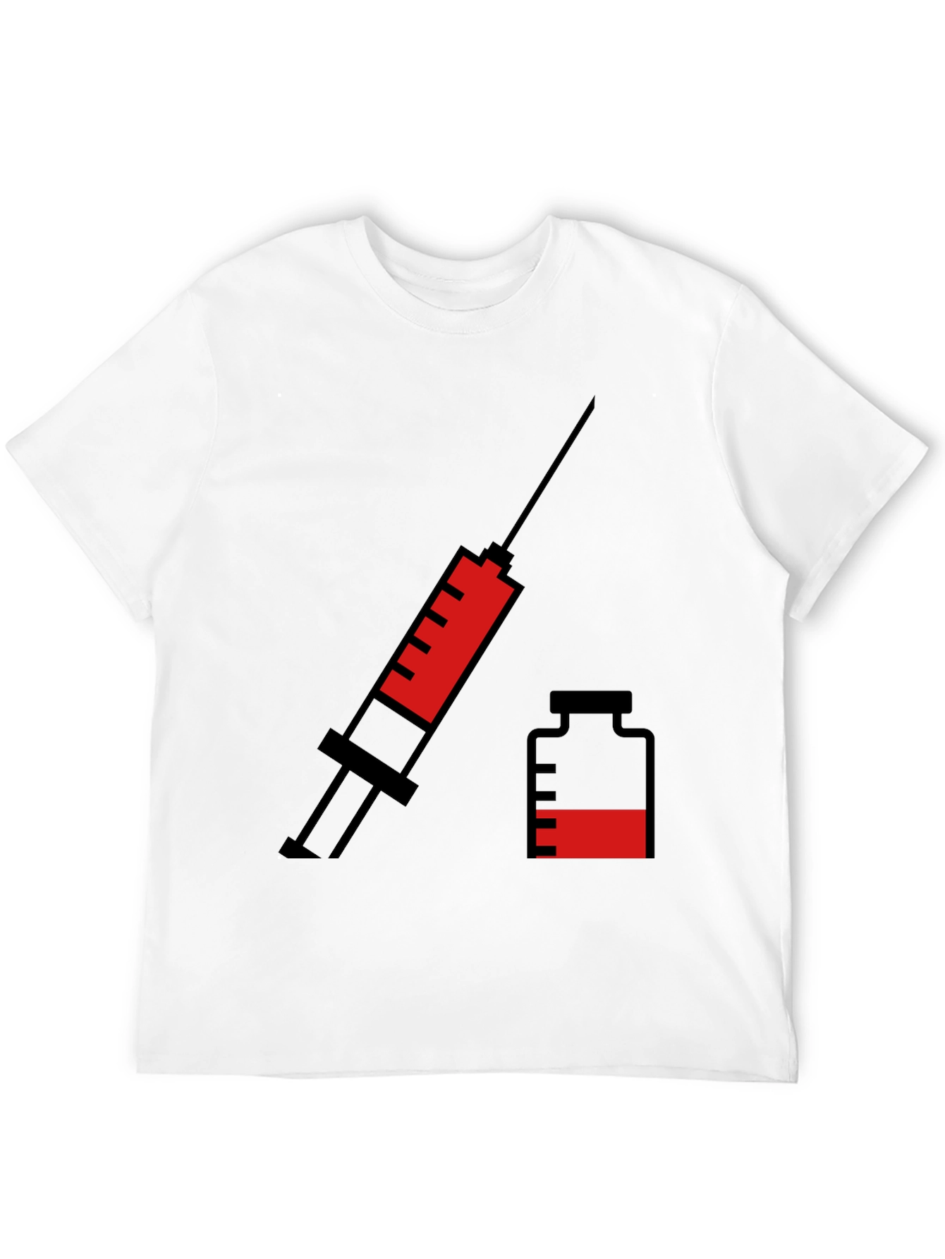 Vaccination T-Shirt - Syringe & Vial Graphic Tee