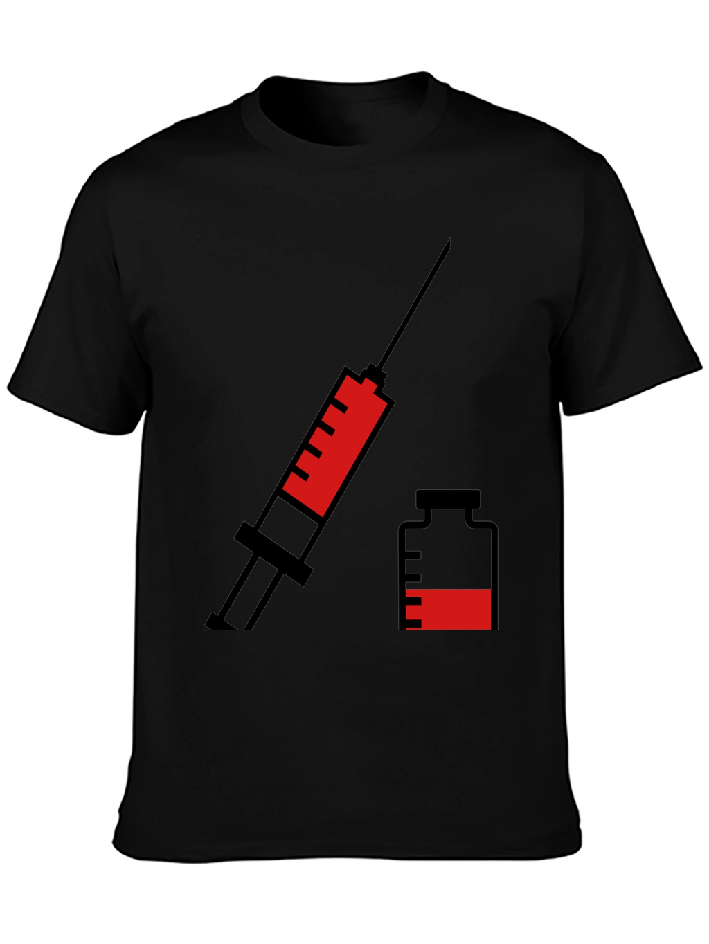 Vaccination T-Shirt - Syringe & Vial Graphic Tee