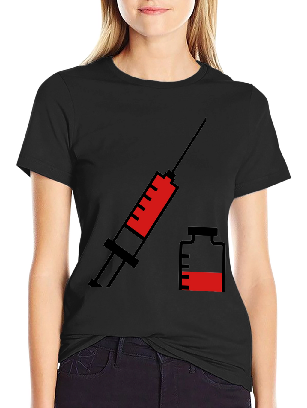 Vaccination T-Shirt - Syringe & Vial Graphic Tee