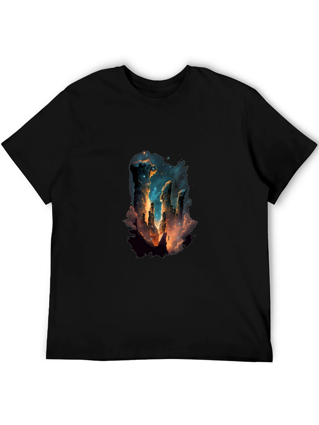 Nebula Pillars Graphic Tee - Black