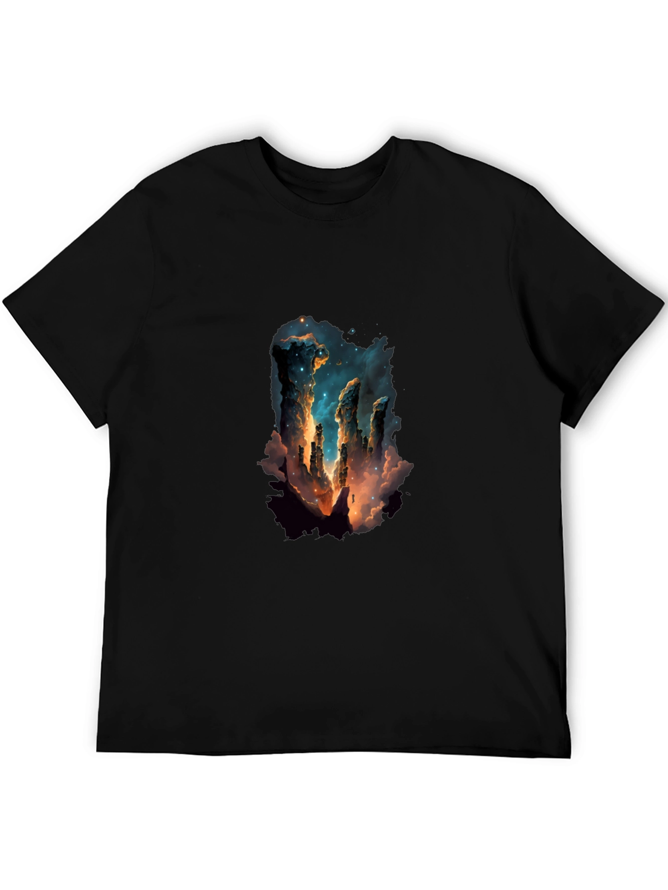 Nebula Pillars Graphic Tee - Black