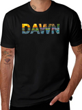 Dawn Graphic Print Black T-Shirt