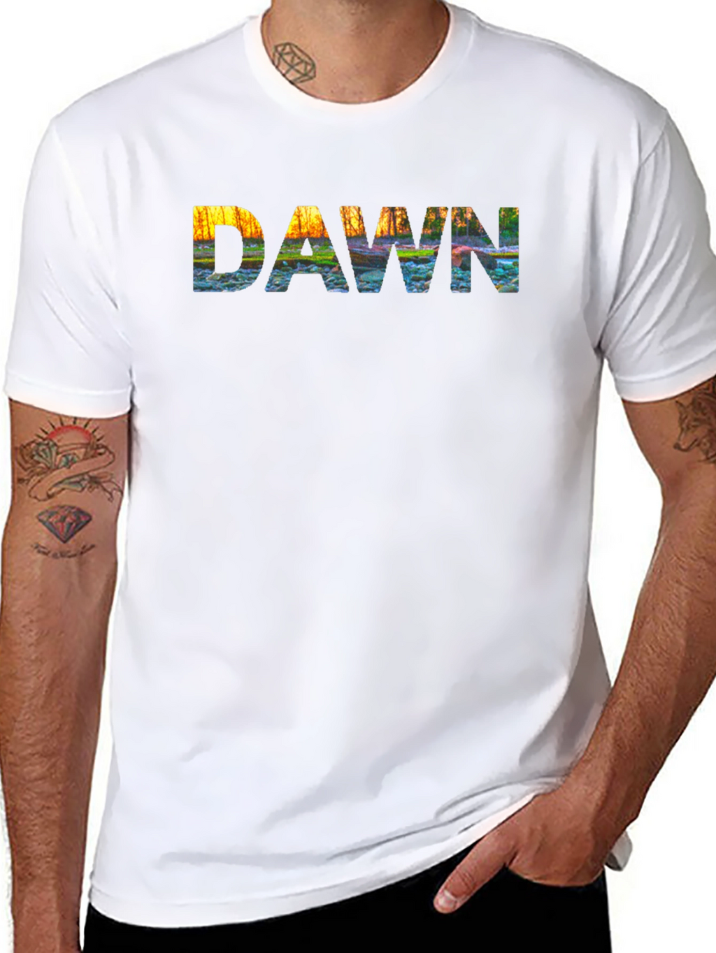 Dawn Graphic Print Black T-Shirt
