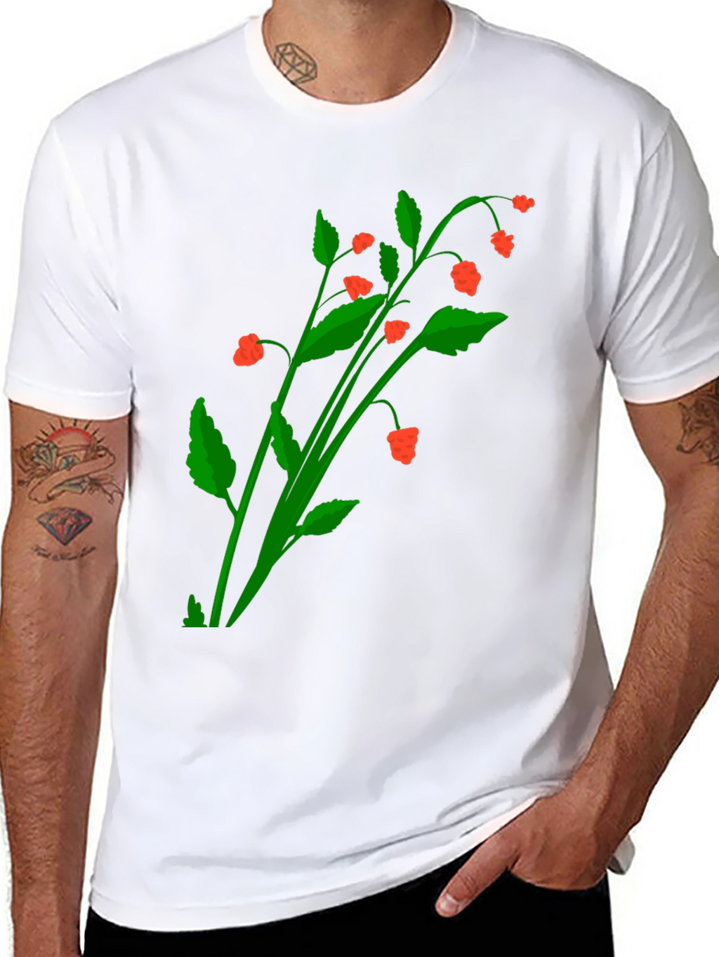 Botanical Berry Graphic T-Shirt