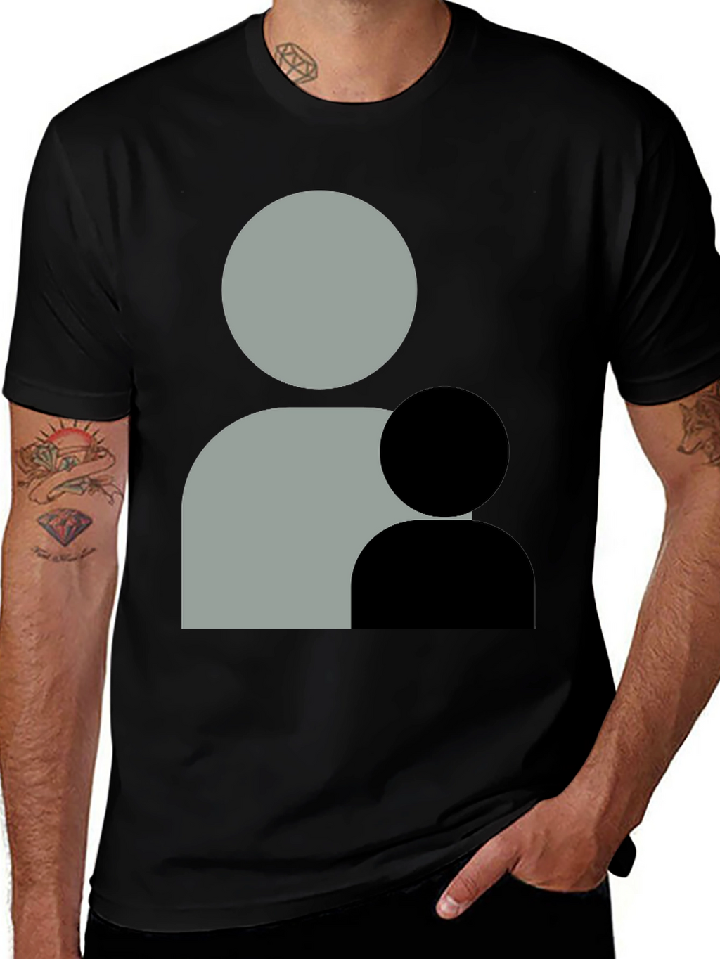 Abstract Graphic Print Crew Neck T-Shirt