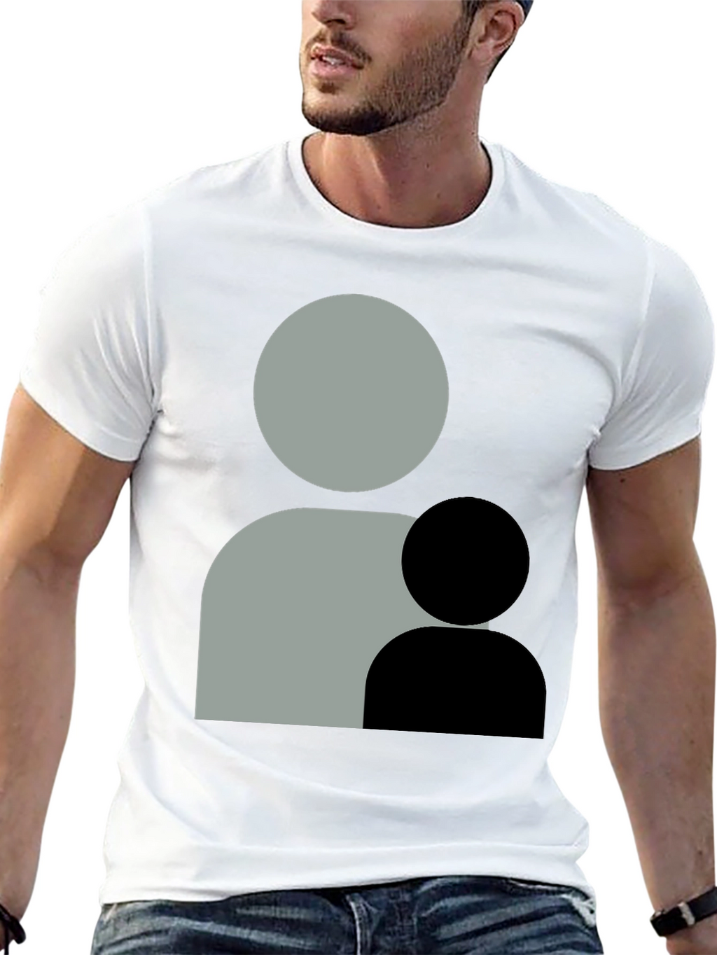 Abstract Graphic Print Crew Neck T-Shirt