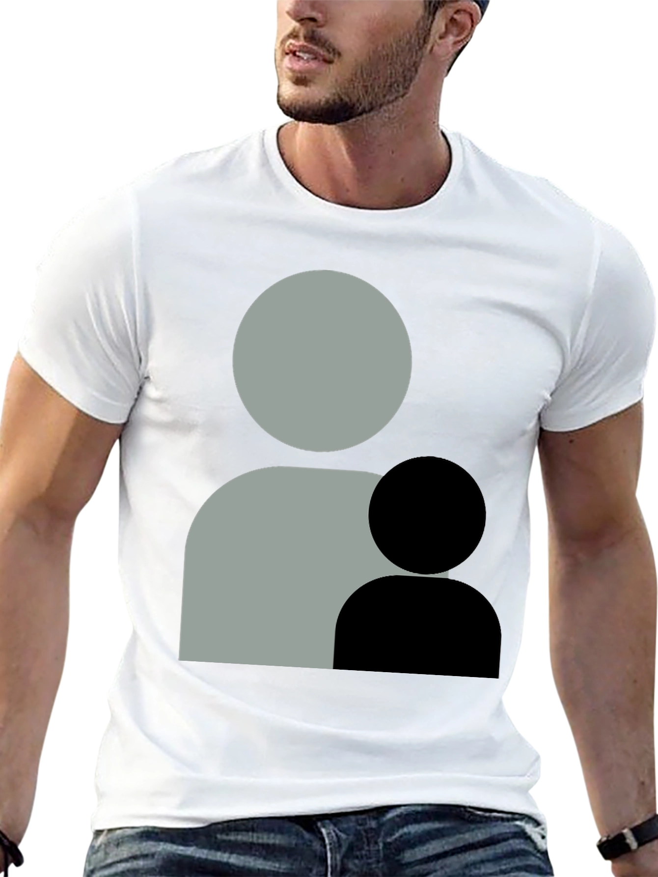 Abstract Graphic Print Crew Neck T-Shirt