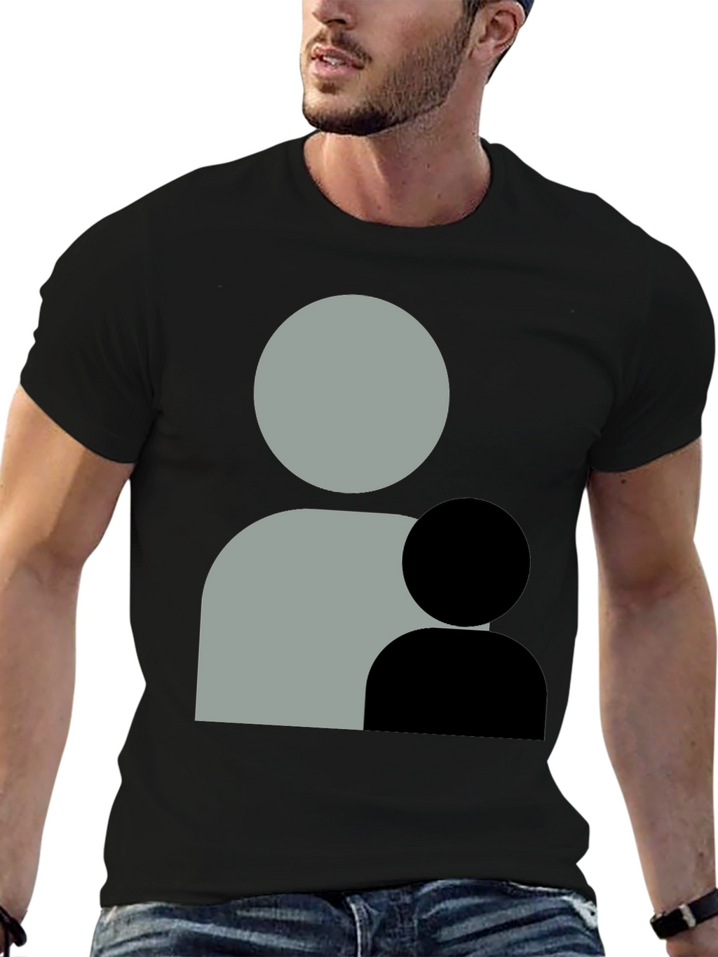 Abstract Graphic Print Crew Neck T-Shirt