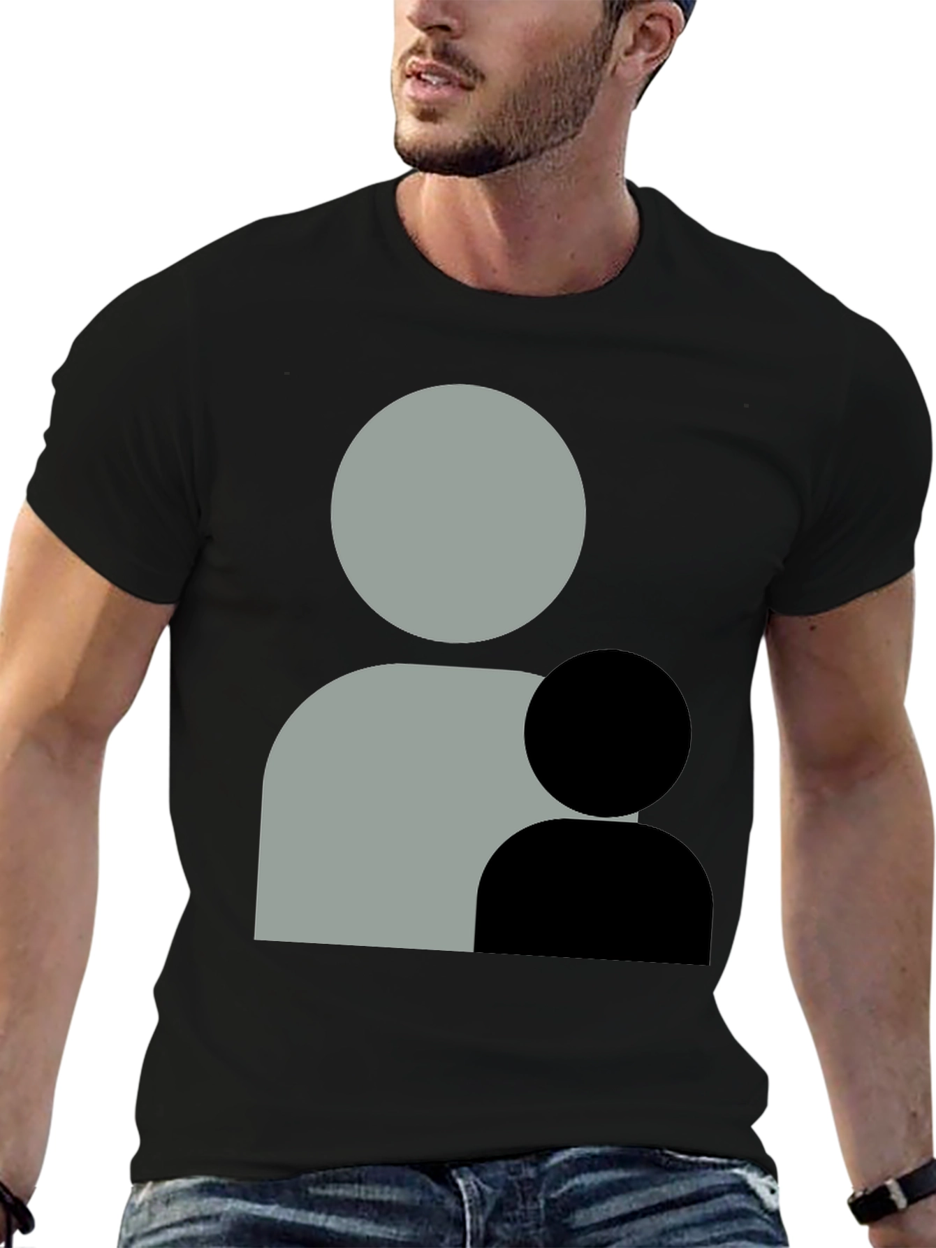 Abstract Graphic Print Crew Neck T-Shirt