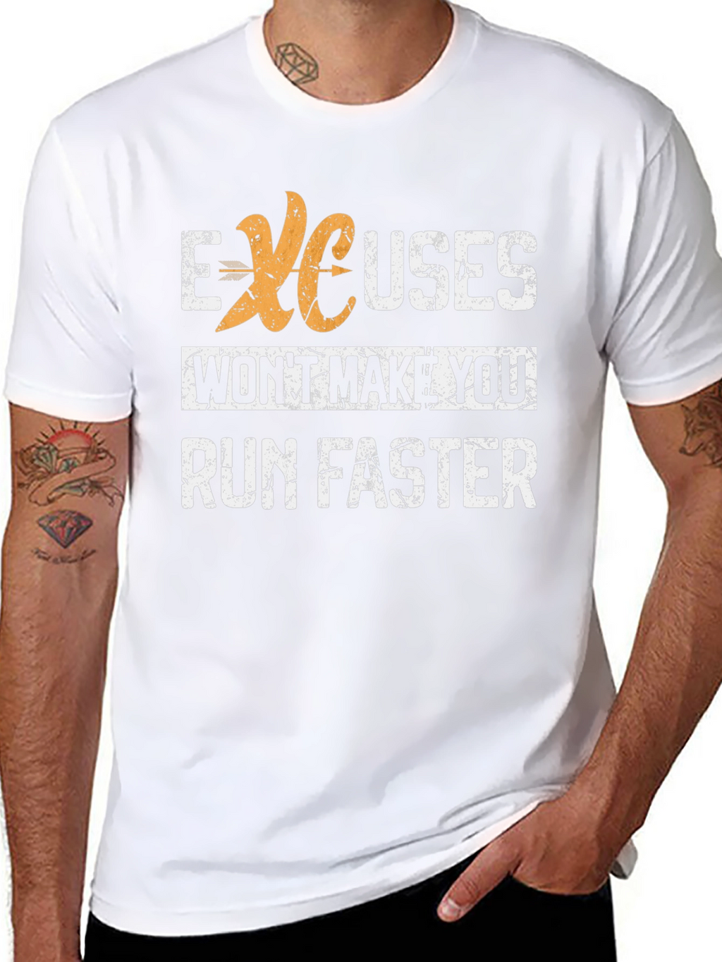 Excuses Wont Make You Run Faster Graphic Tee