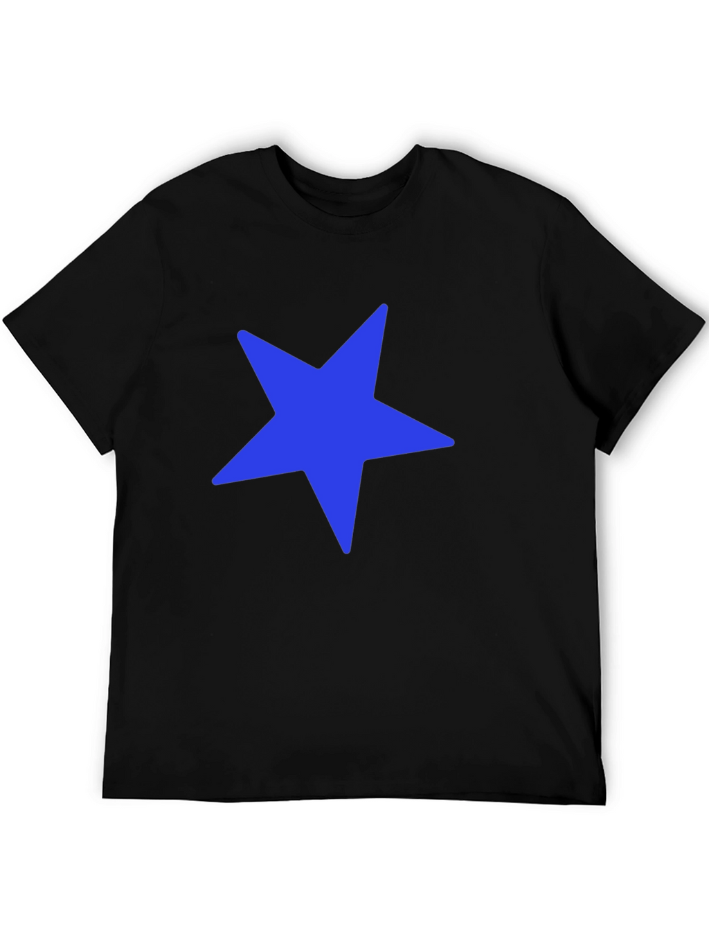 Blue Star Graphic Black T-Shirt