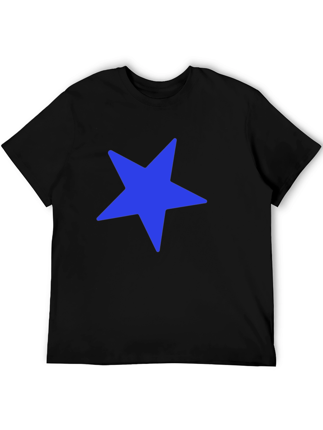 Blue Star Graphic Black T-Shirt