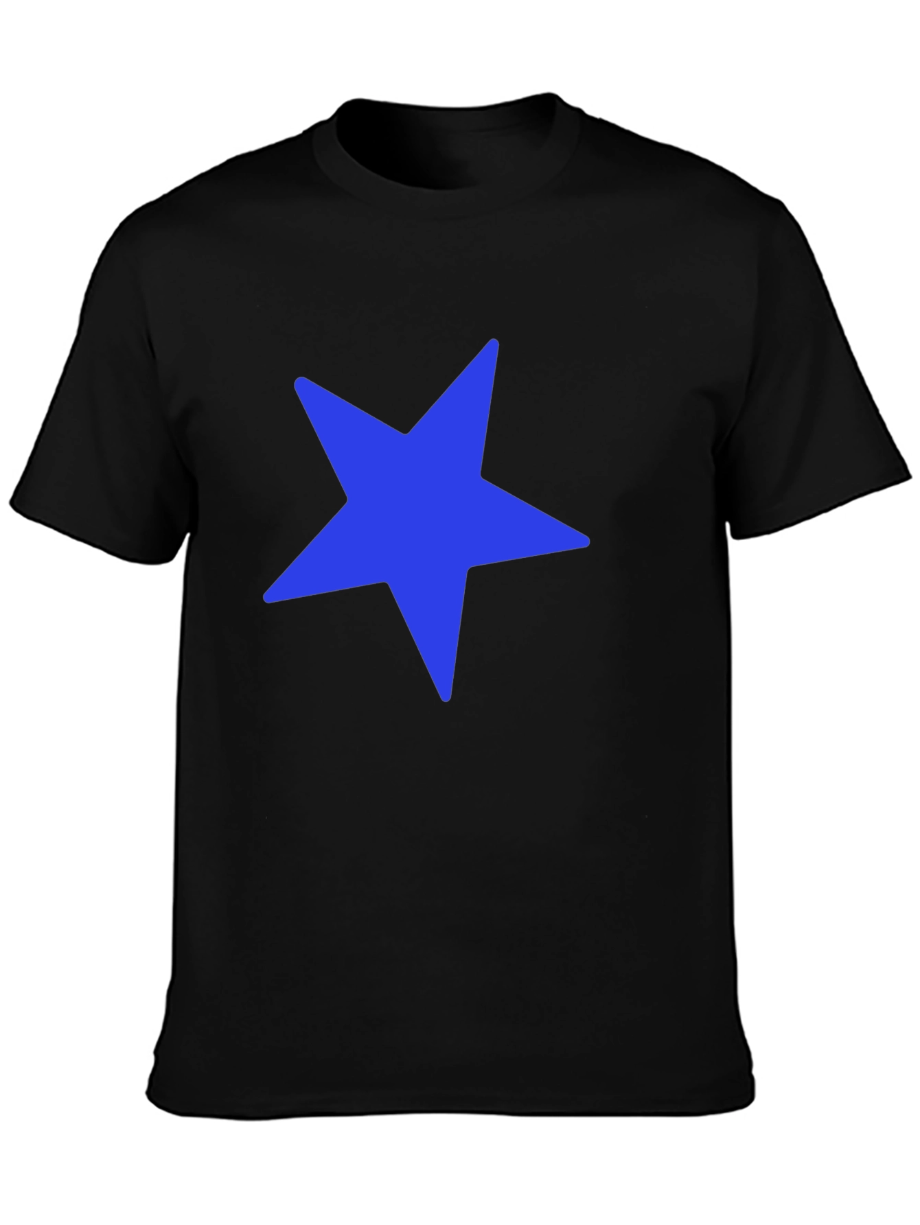 Blue Star Graphic Black T-Shirt