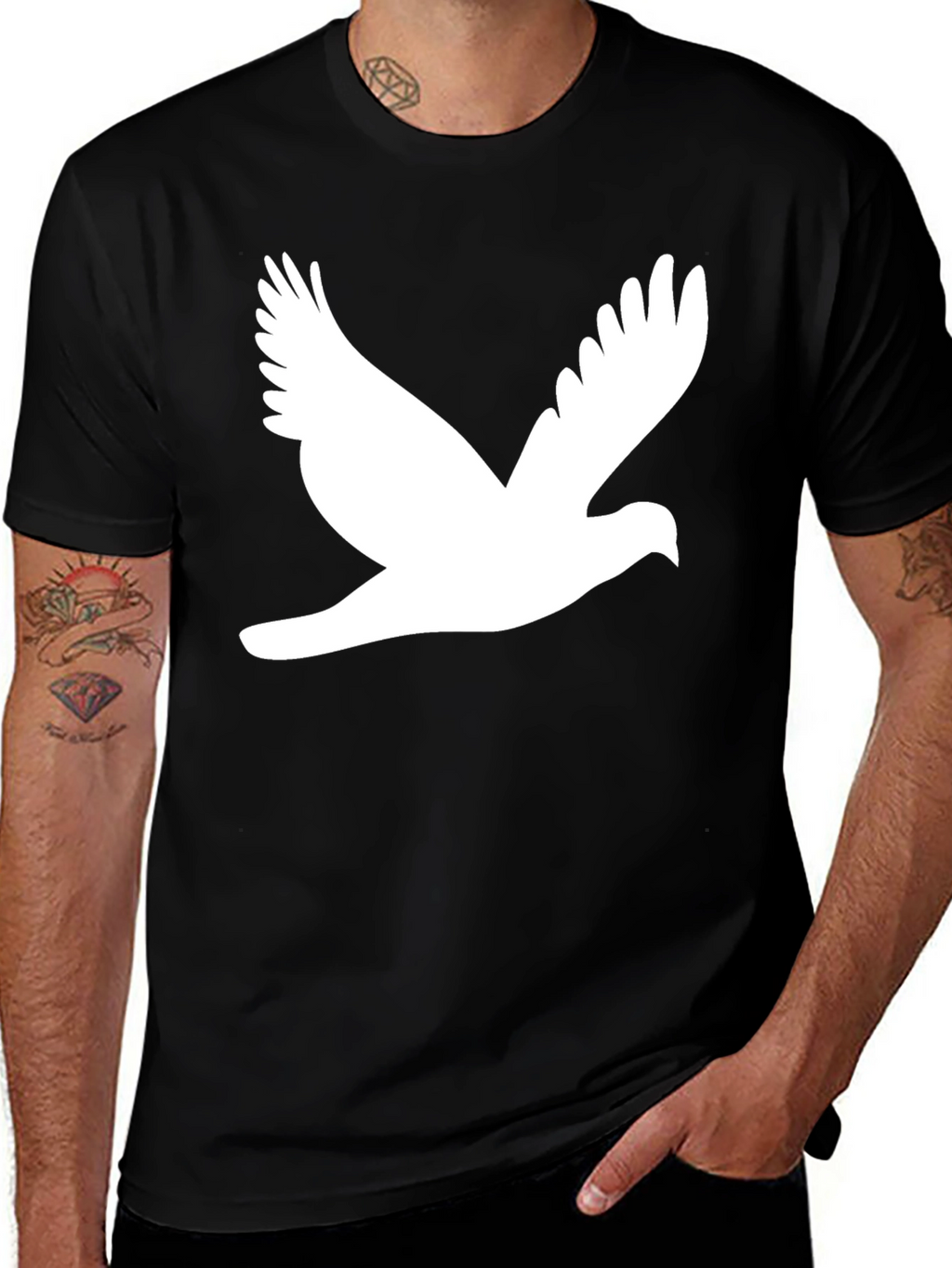 Dove Graphic Black T-Shirt