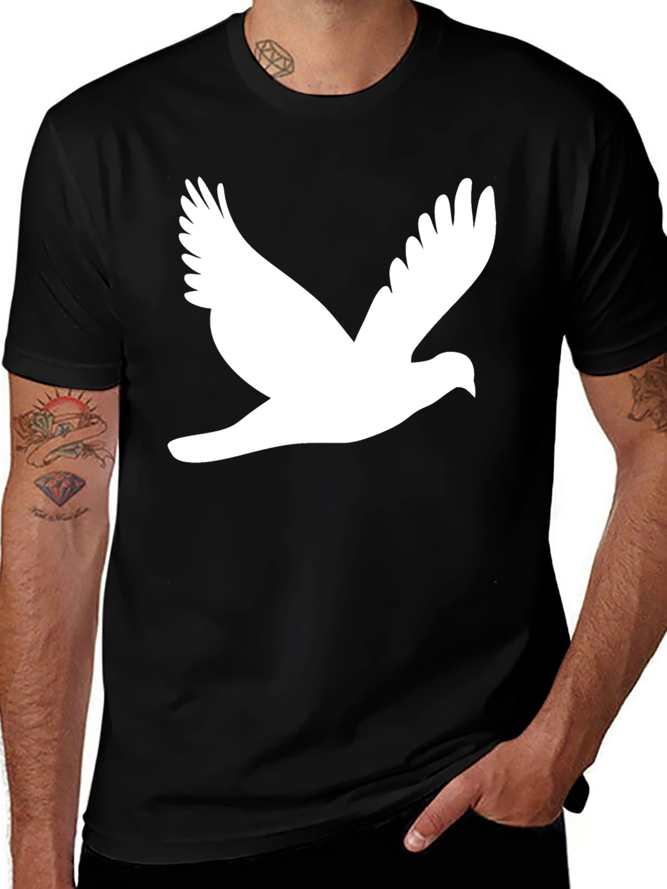 Dove Graphic Black T-Shirt