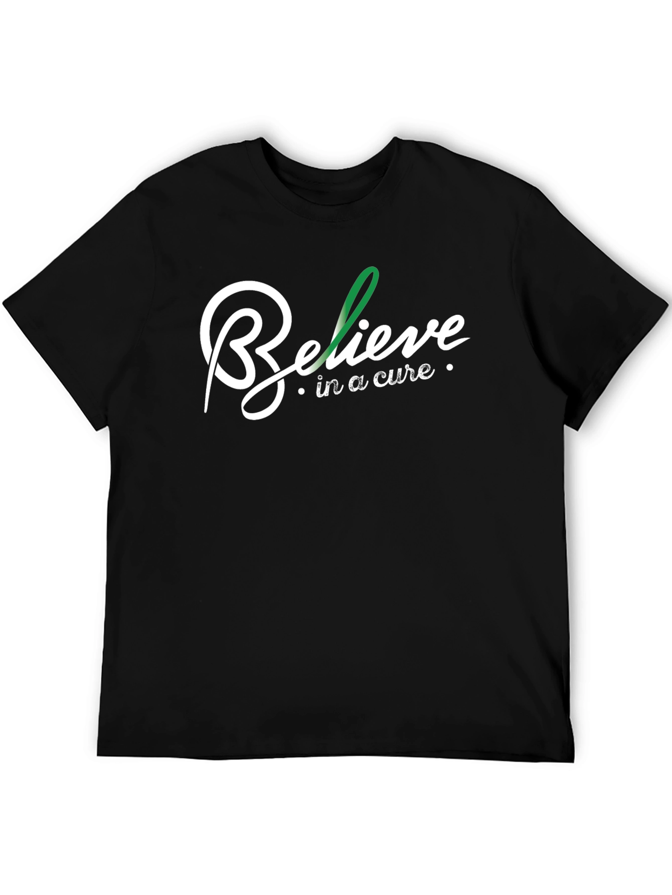 Believe in a Cure Black Graphic T-Shirt
