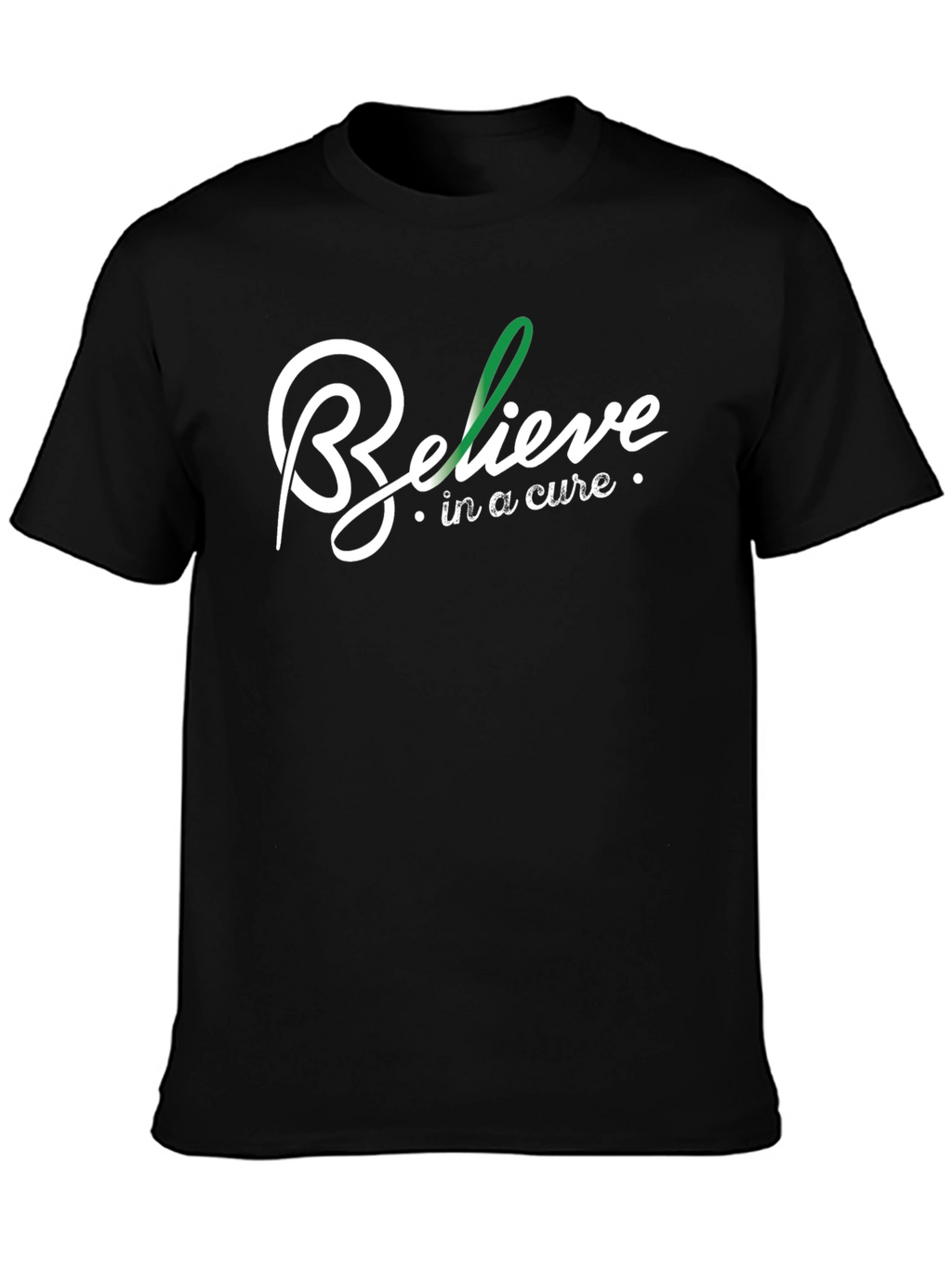 Believe in a Cure Black Graphic T-Shirt