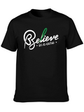 Believe in a Cure Black Graphic T-Shirt