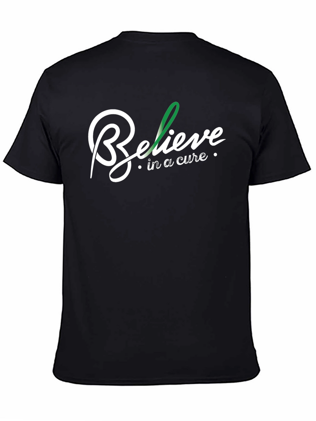 Believe in a Cure Black Graphic T-Shirt