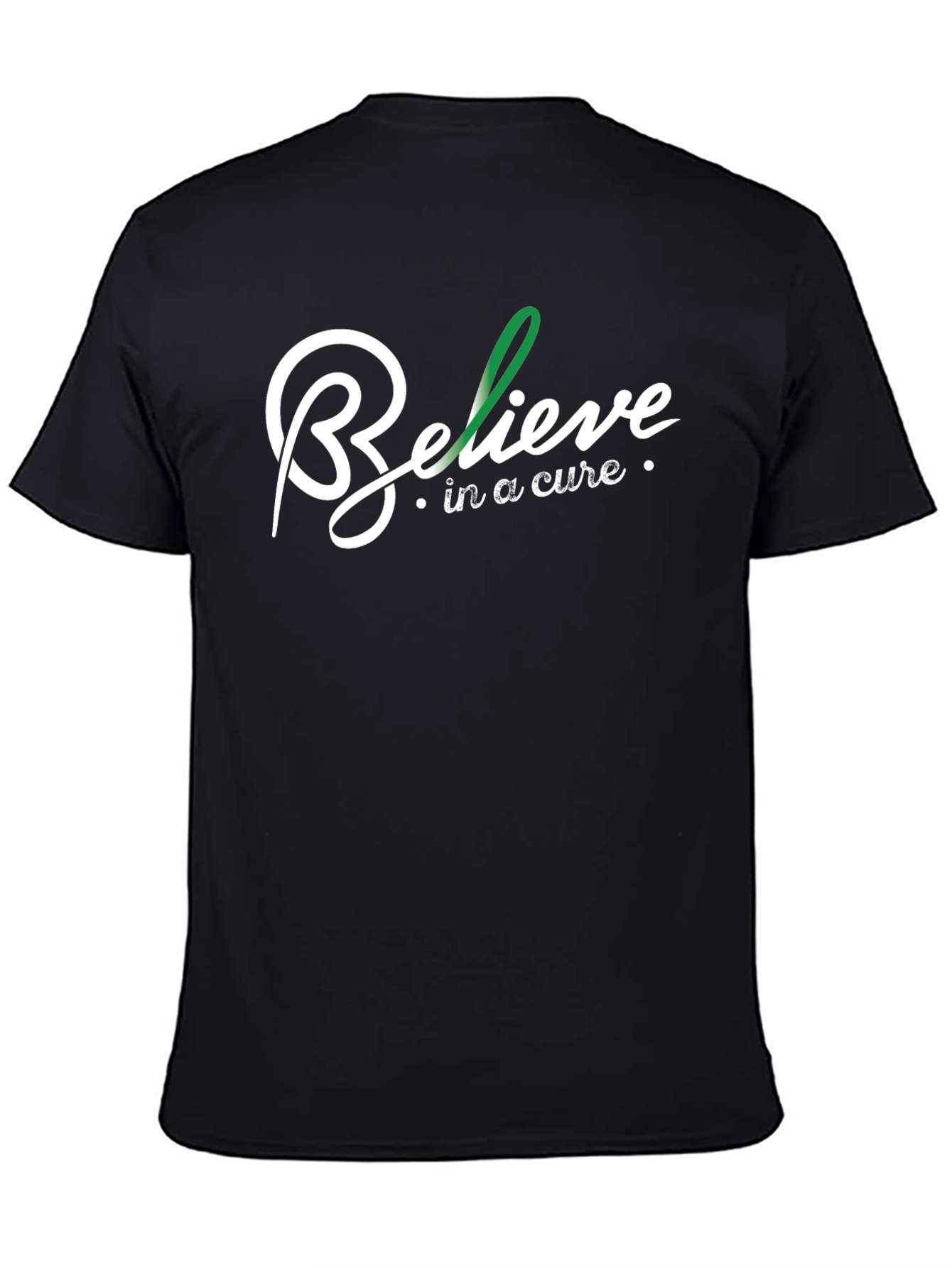 Believe in a Cure Black Graphic T-Shirt