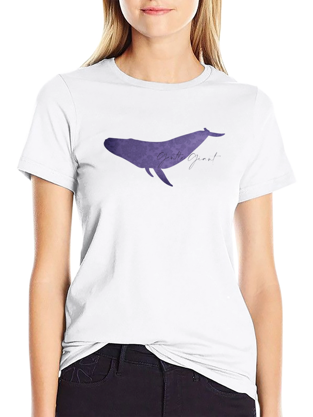 Gentle Giant Whale Graphic Black T-Shirt
