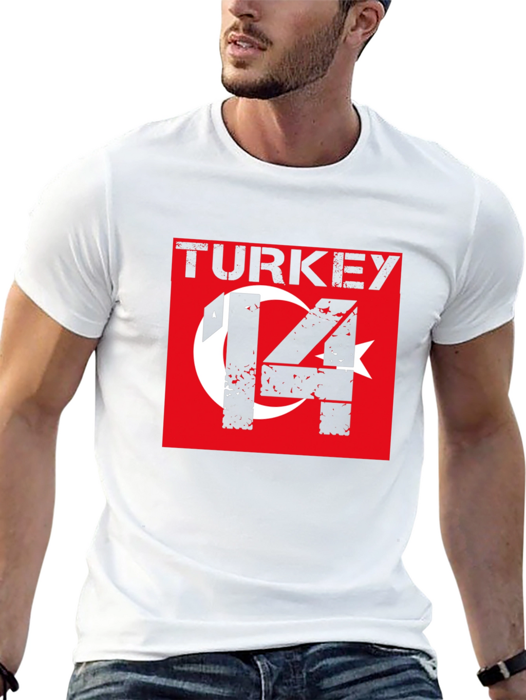 Turkey Flag T-Shirt - Distressed Style