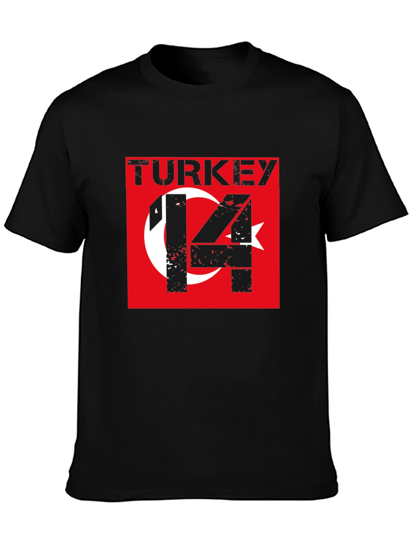 Turkey Flag T-Shirt - Distressed Style