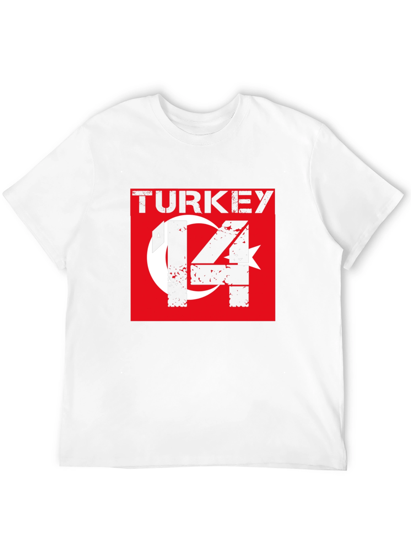 Turkey Flag T-Shirt - Distressed Style