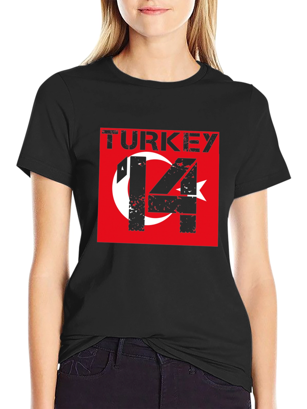 Turkey Flag T-Shirt - Distressed Style