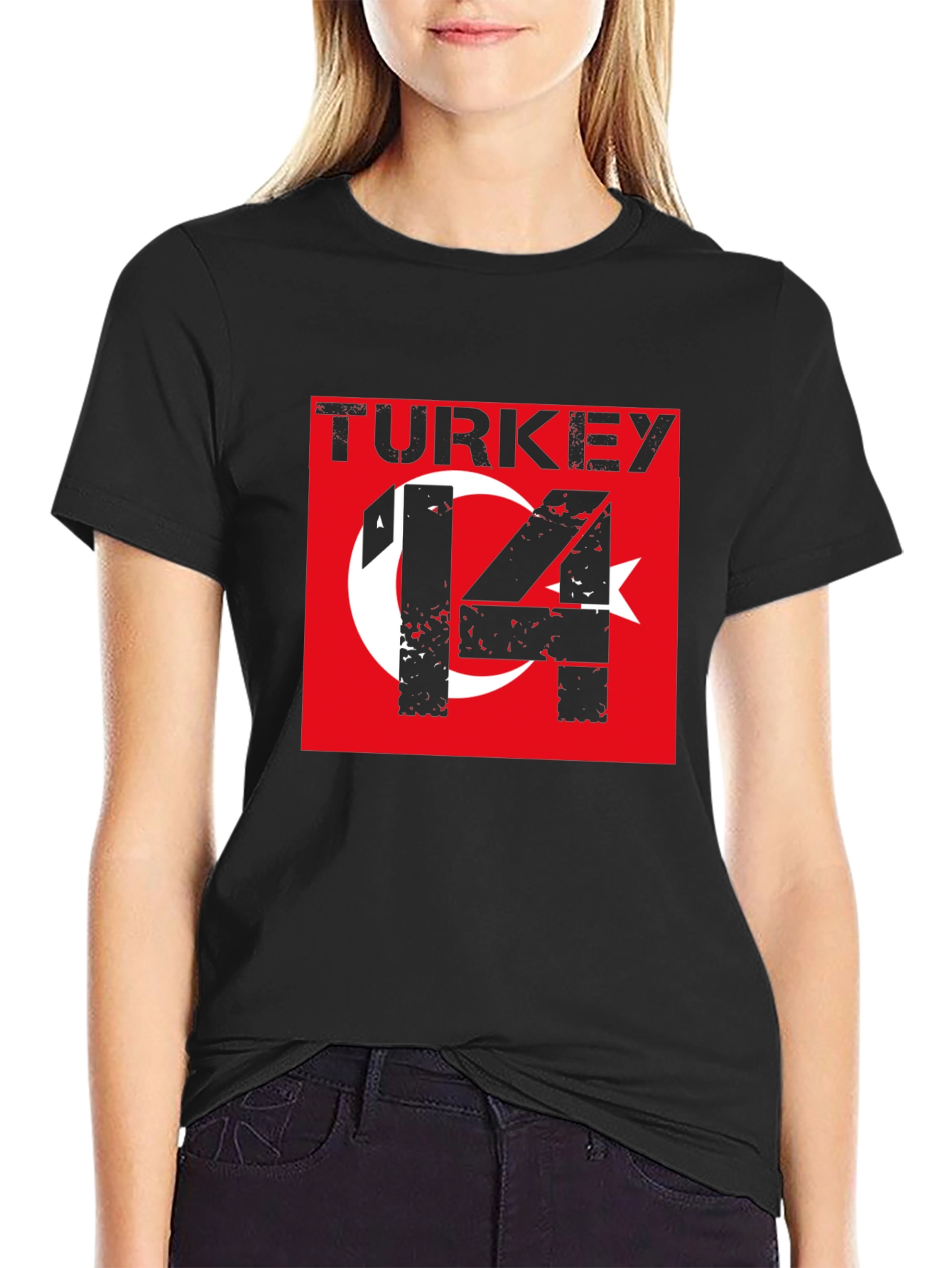 Turkey Flag T-Shirt - Distressed Style