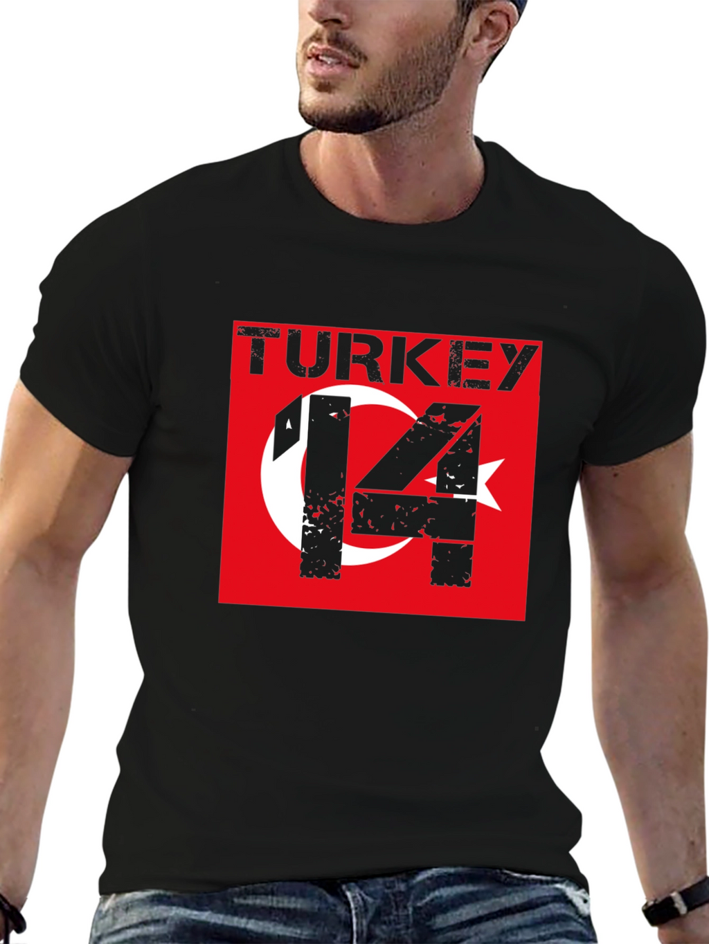 Turkey Flag T-Shirt - Distressed Style