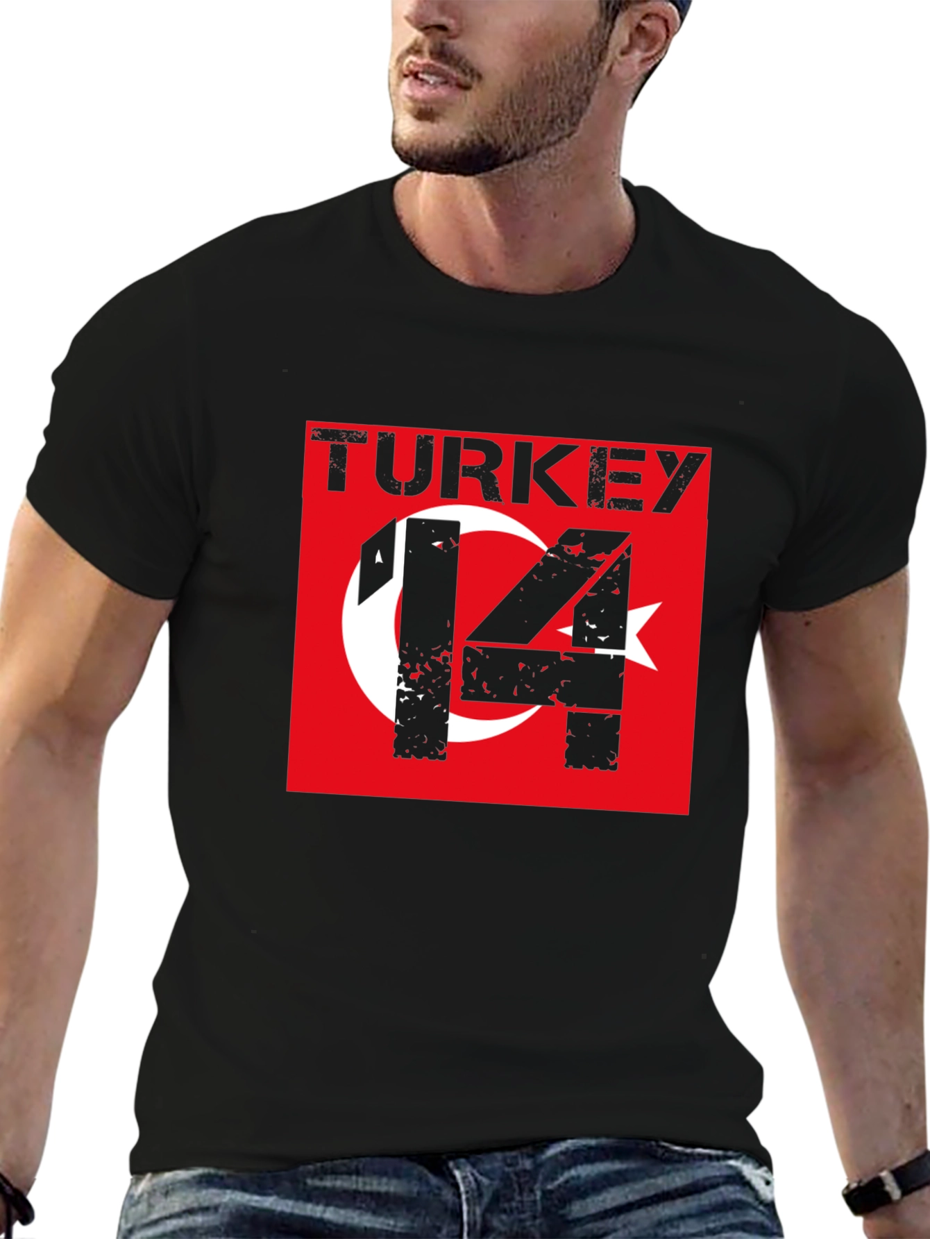 Turkey Flag T-Shirt - Distressed Style