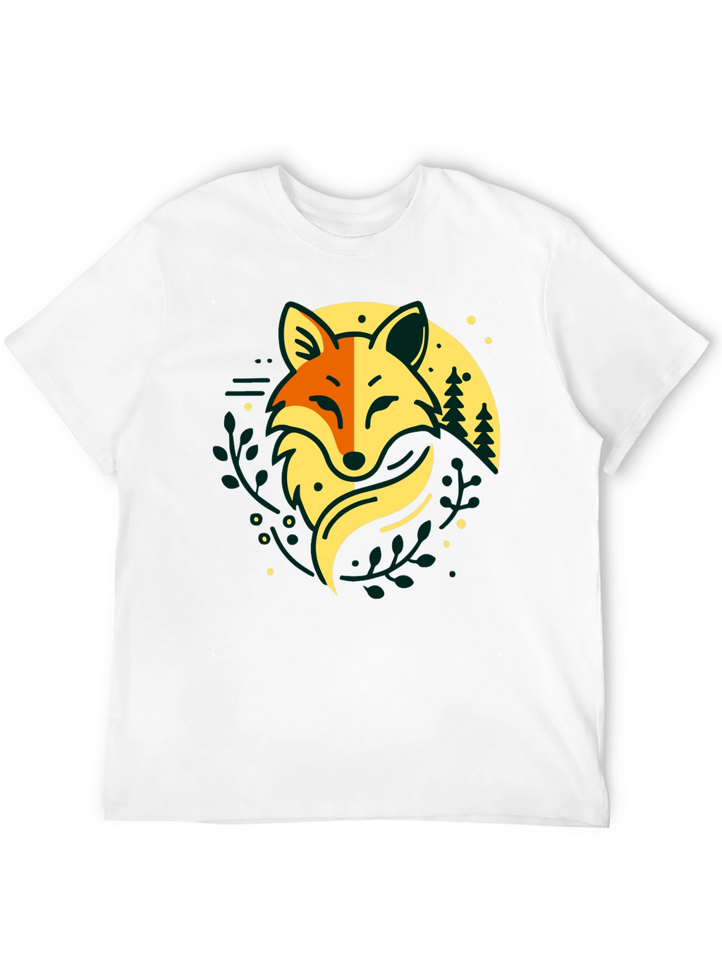 Fox Forest T-Shirt - Nature Inspired Graphic Tee