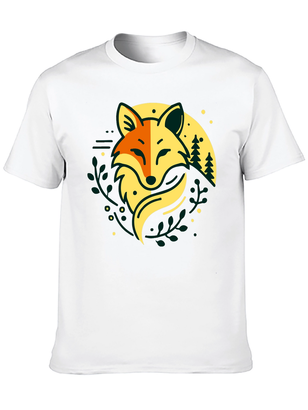 Fox Forest T-Shirt - Nature Inspired Graphic Tee