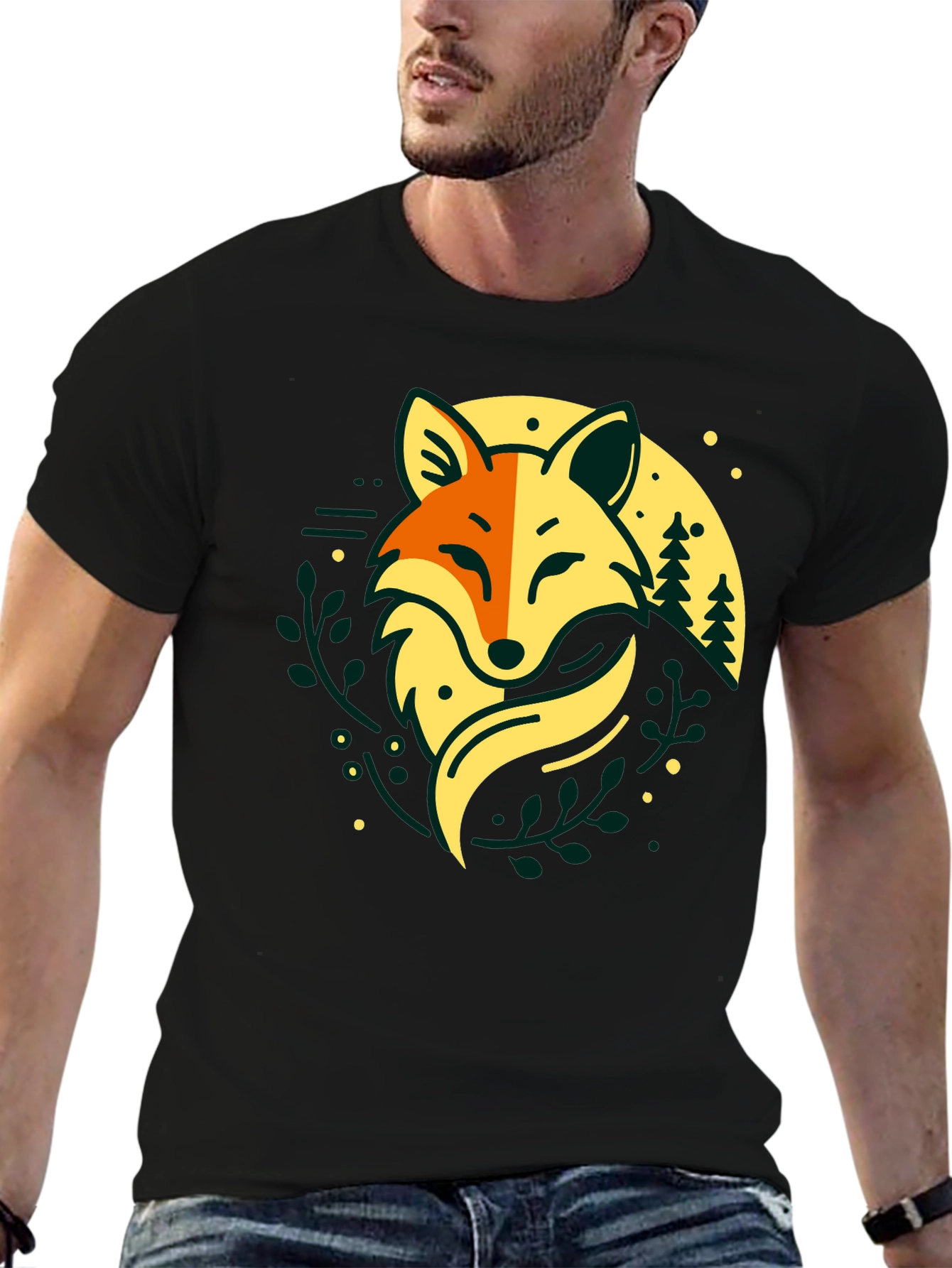 Fox Forest T-Shirt - Nature Inspired Graphic Tee