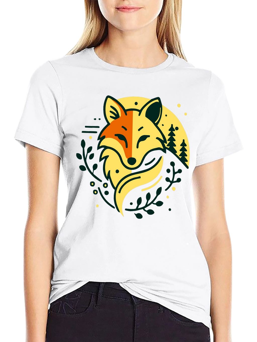 Fox Forest T-Shirt - Nature Inspired Graphic Tee