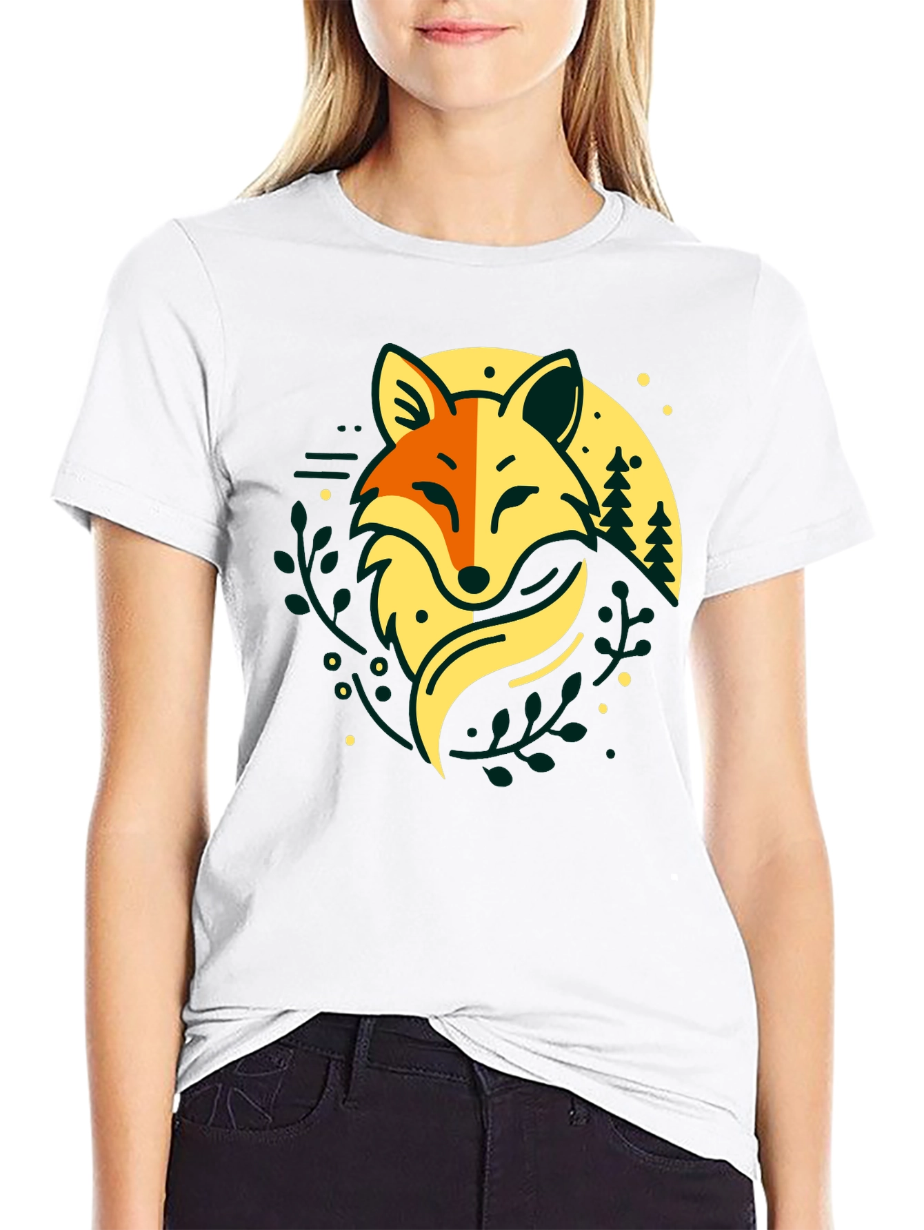 Fox Forest T-Shirt - Nature Inspired Graphic Tee