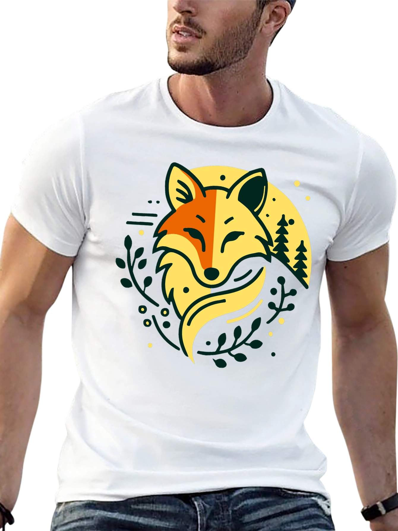 Fox Forest T-Shirt - Nature Inspired Graphic Tee