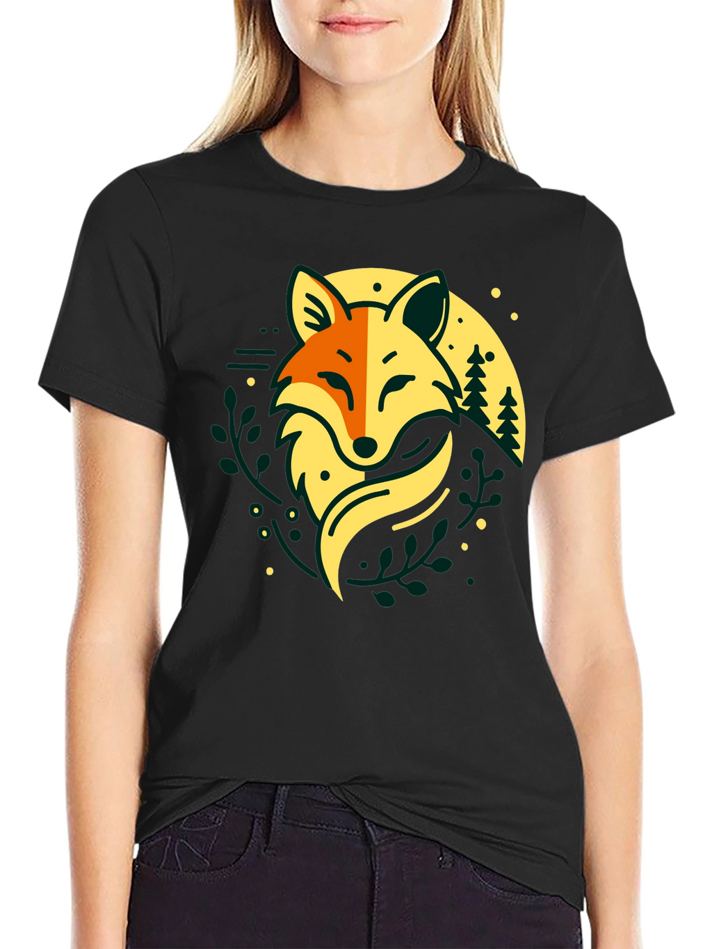 Fox Forest T-Shirt - Nature Inspired Graphic Tee