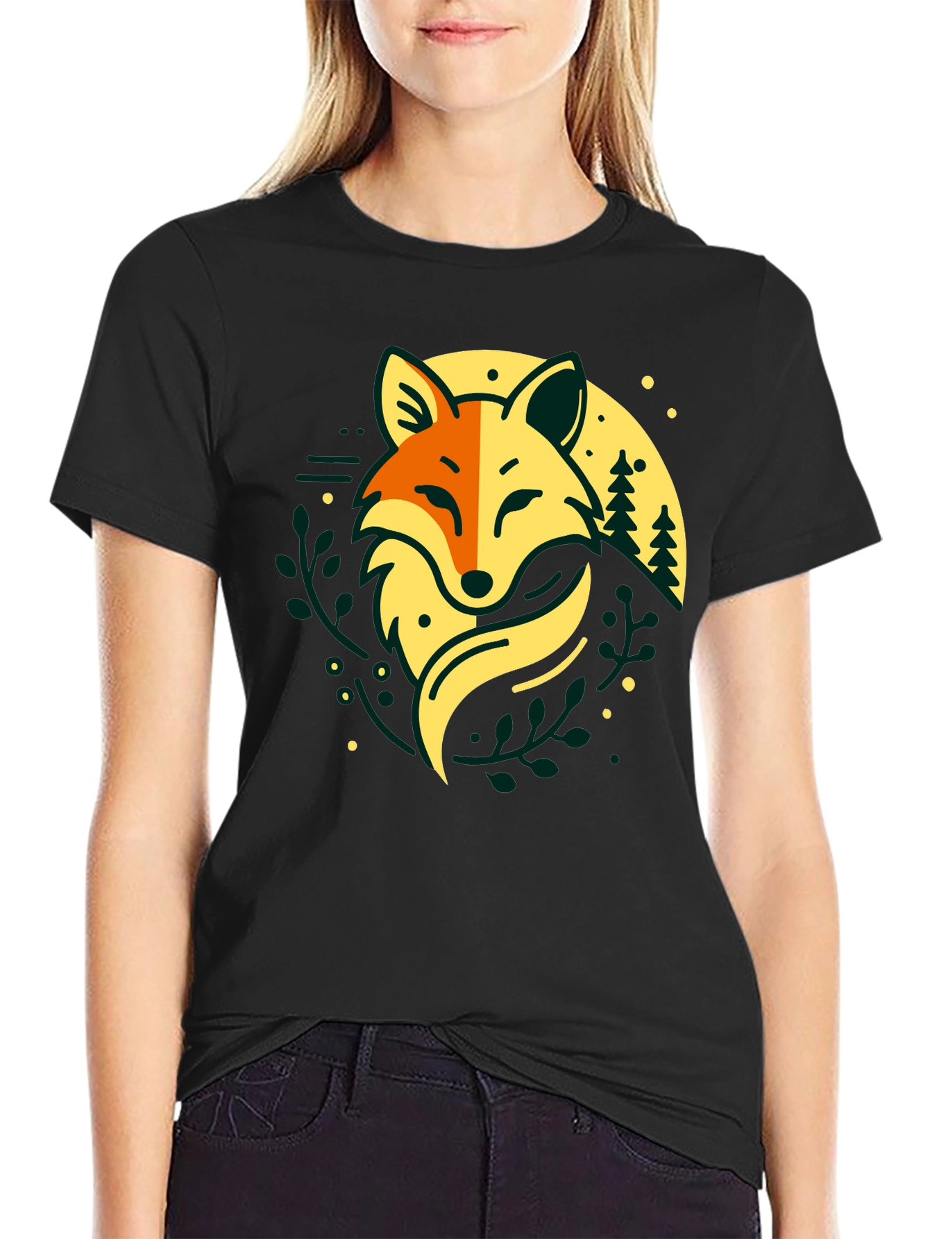 Fox Forest T-Shirt - Nature Inspired Graphic Tee