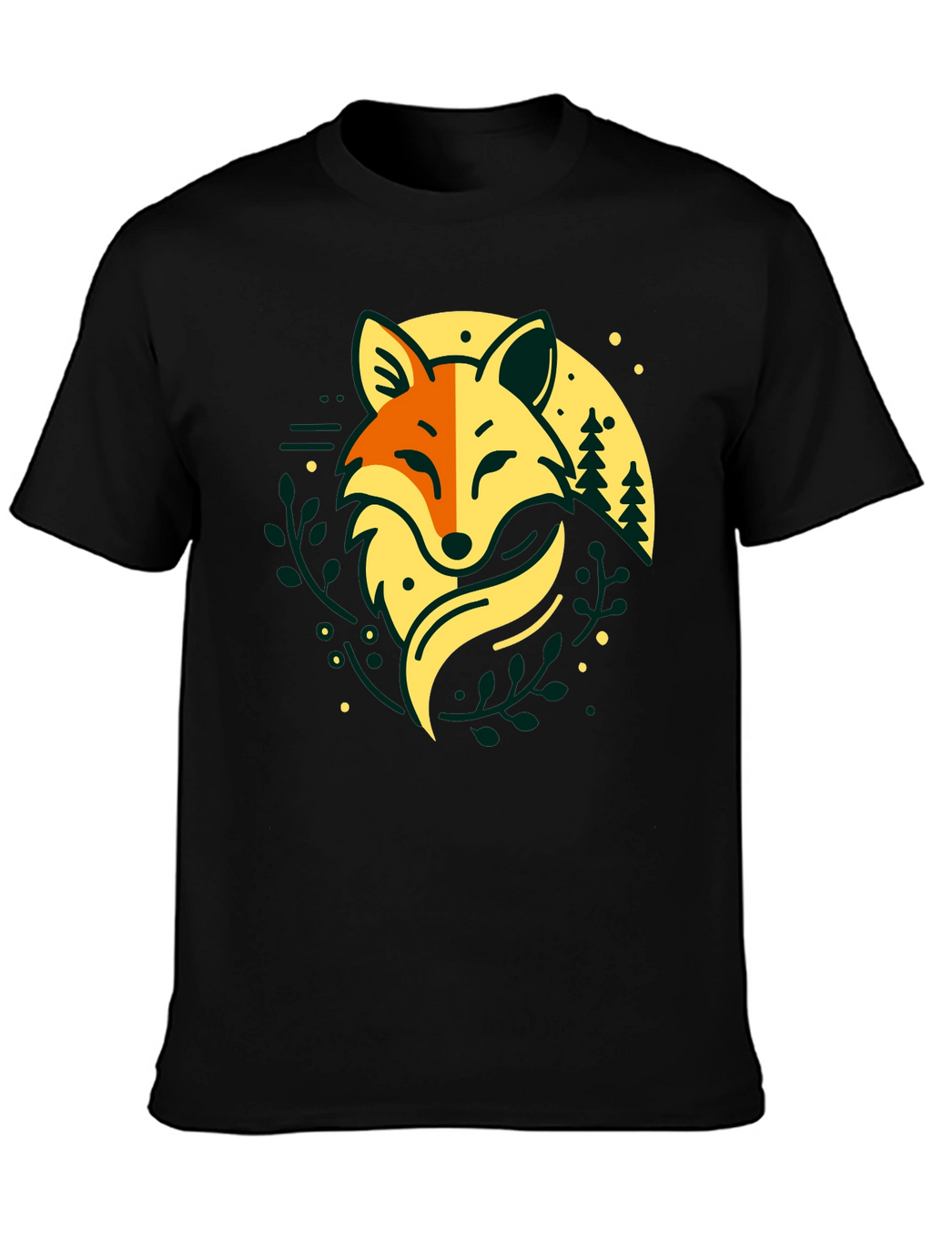 Fox Forest T-Shirt - Nature Inspired Graphic Tee