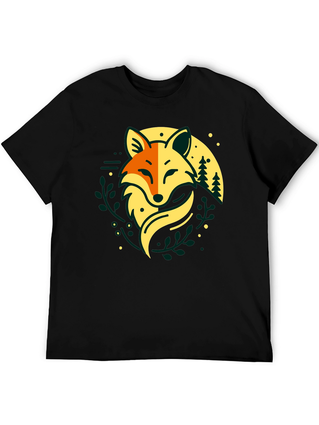 Fox Forest T-Shirt - Nature Inspired Graphic Tee